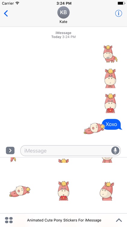 Animated Cute Pony Stickers For iMessage screenshot-3