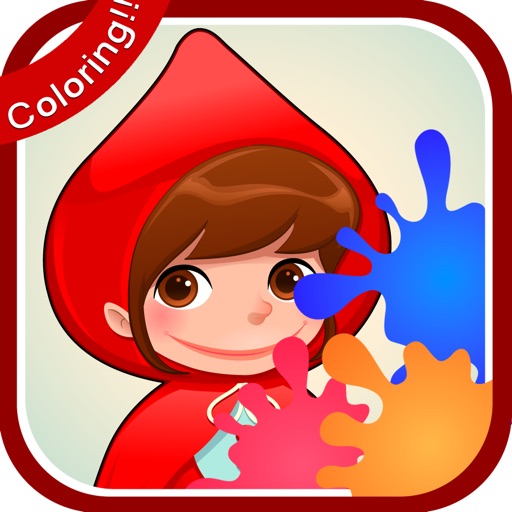 Little red riding hood procreate Coloring Book Icon