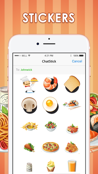Art Emoji Food & Drink Stickers iMessage ChatStickのおすすめ画像1