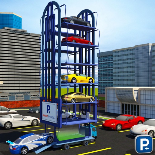 Multi Level Car Parking Crane Driving Simulator 3D icon