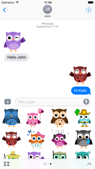 Cute Owls Stickers Screenshot