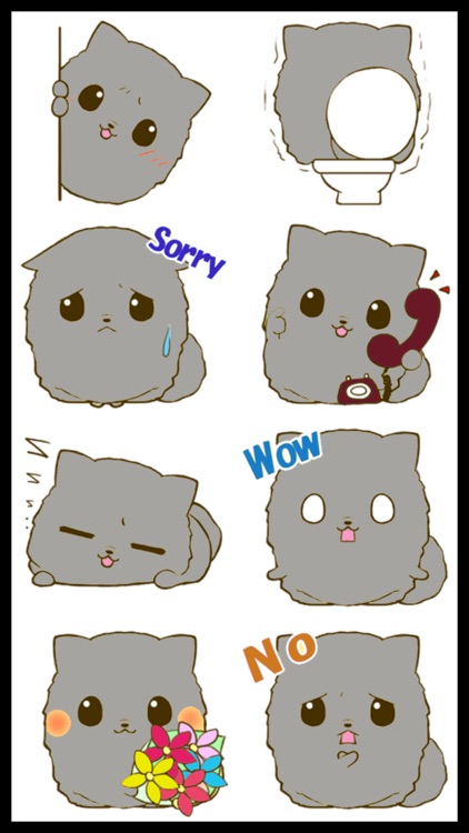 Fluffy Kitty 2 Stickers