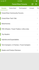 Forest River RV Forums screenshot
