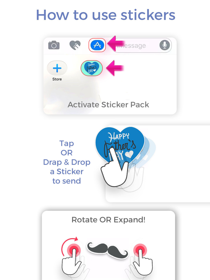 I Love My Dad Stickers