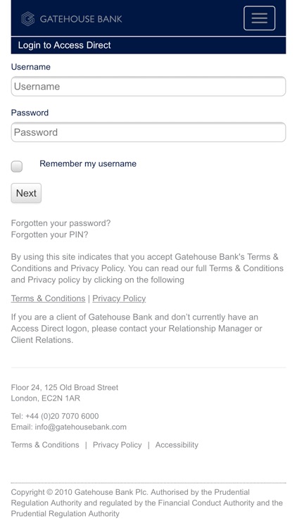 Gatehouse Bank Mobile
