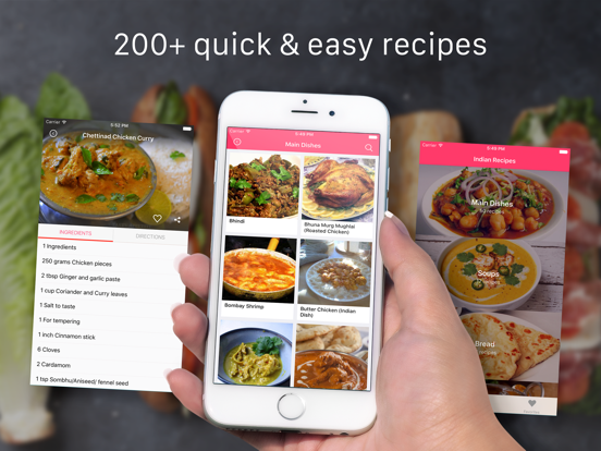 Screenshot #4 pour Indian Recipes: curry, vegan, soup recipes, ...