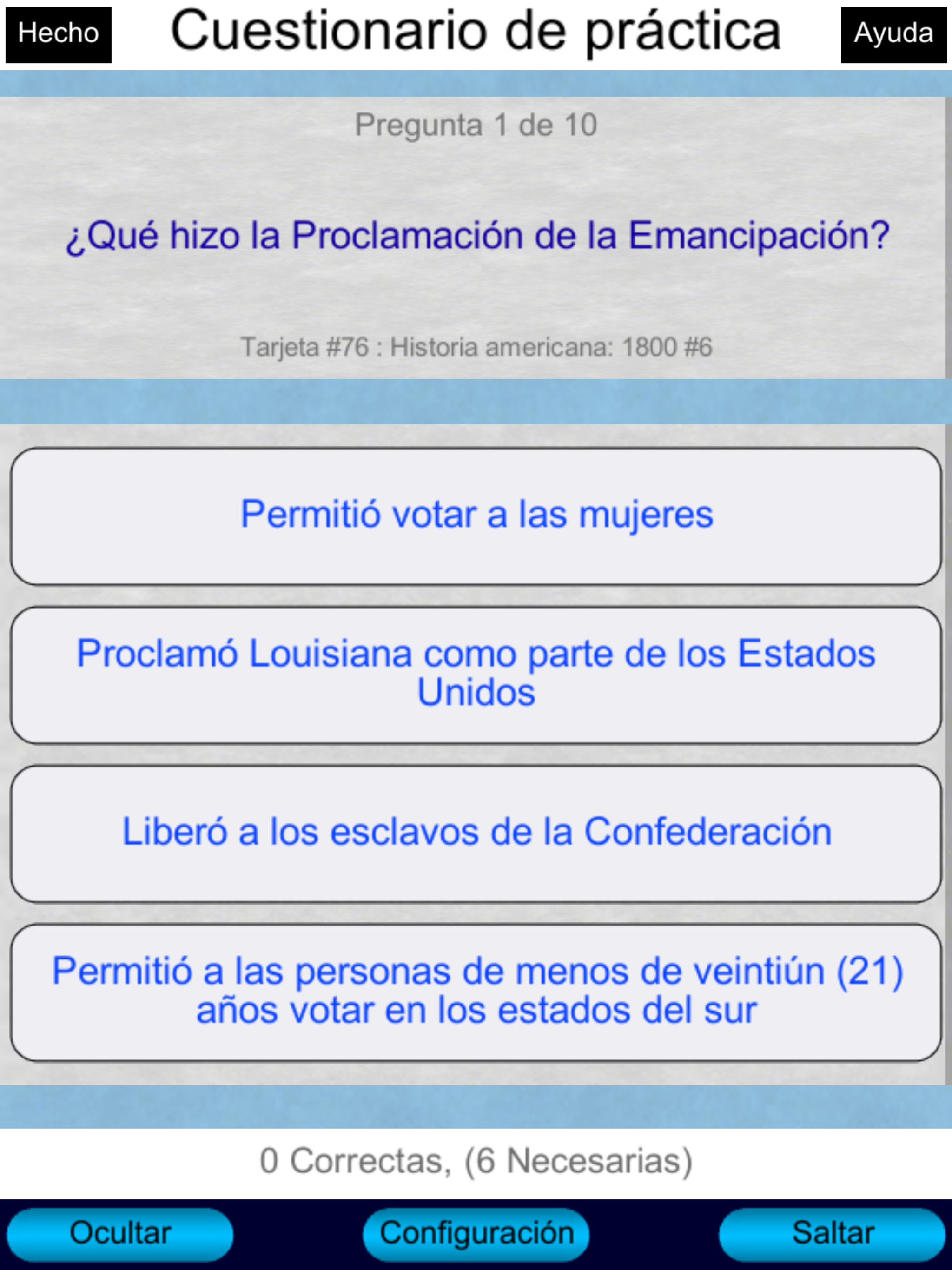 Prueba de Ciudadanía US 2017 (US Citizenship) screenshot 8