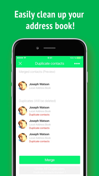 Contacts Cleaner - merge and delete duplicates