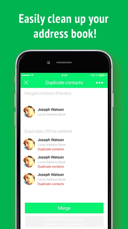 Contacts Cleaner - merge and delete duplicates