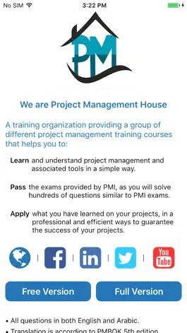 Game screenshot PMP Arabic Exam Simulator apk