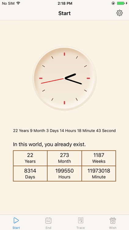 Life Timer Pro - record start and end time