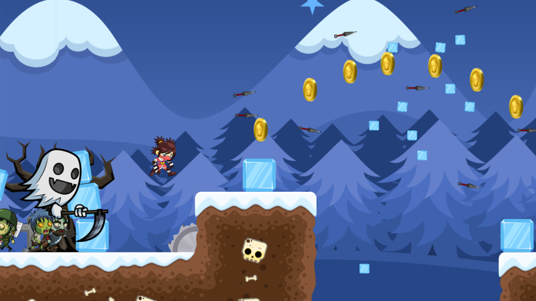 Super Ninja VS Zombie - Shooting and Jumping