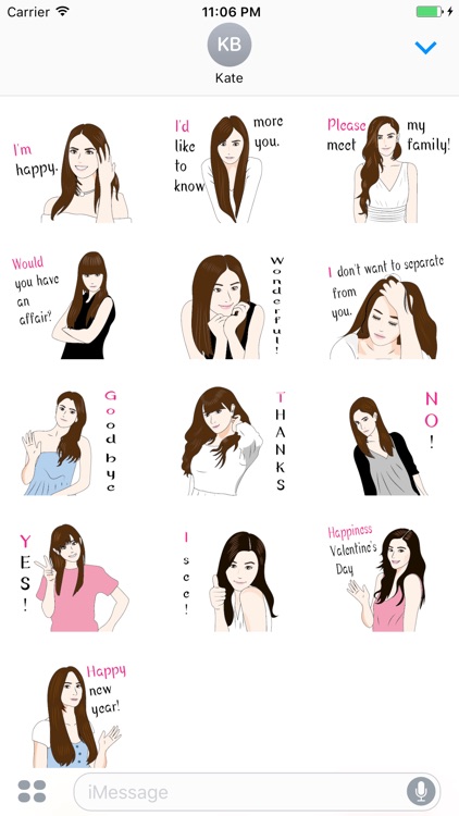 Heather The Sexy Girl English Stickers