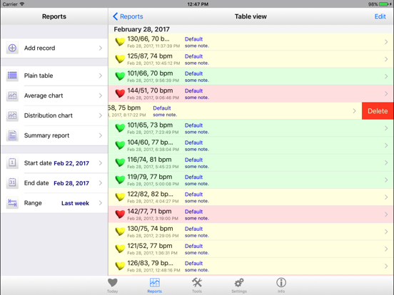 Screenshot #2 for BPMon Pro - Pressure Monitor