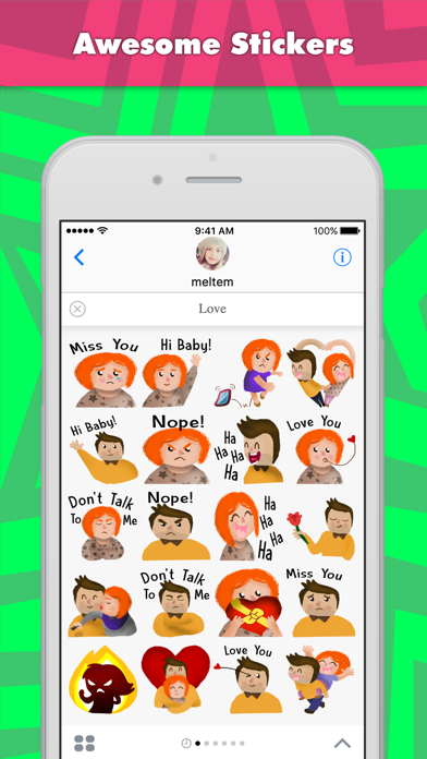 Love and Valentine stickers by meltem for iMessageのおすすめ画像2