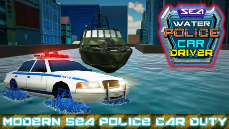 Sea Water Police Car Driver & Crime Chase Sim