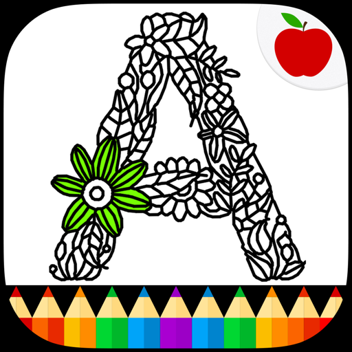 Adult Coloring Books: Alphabet