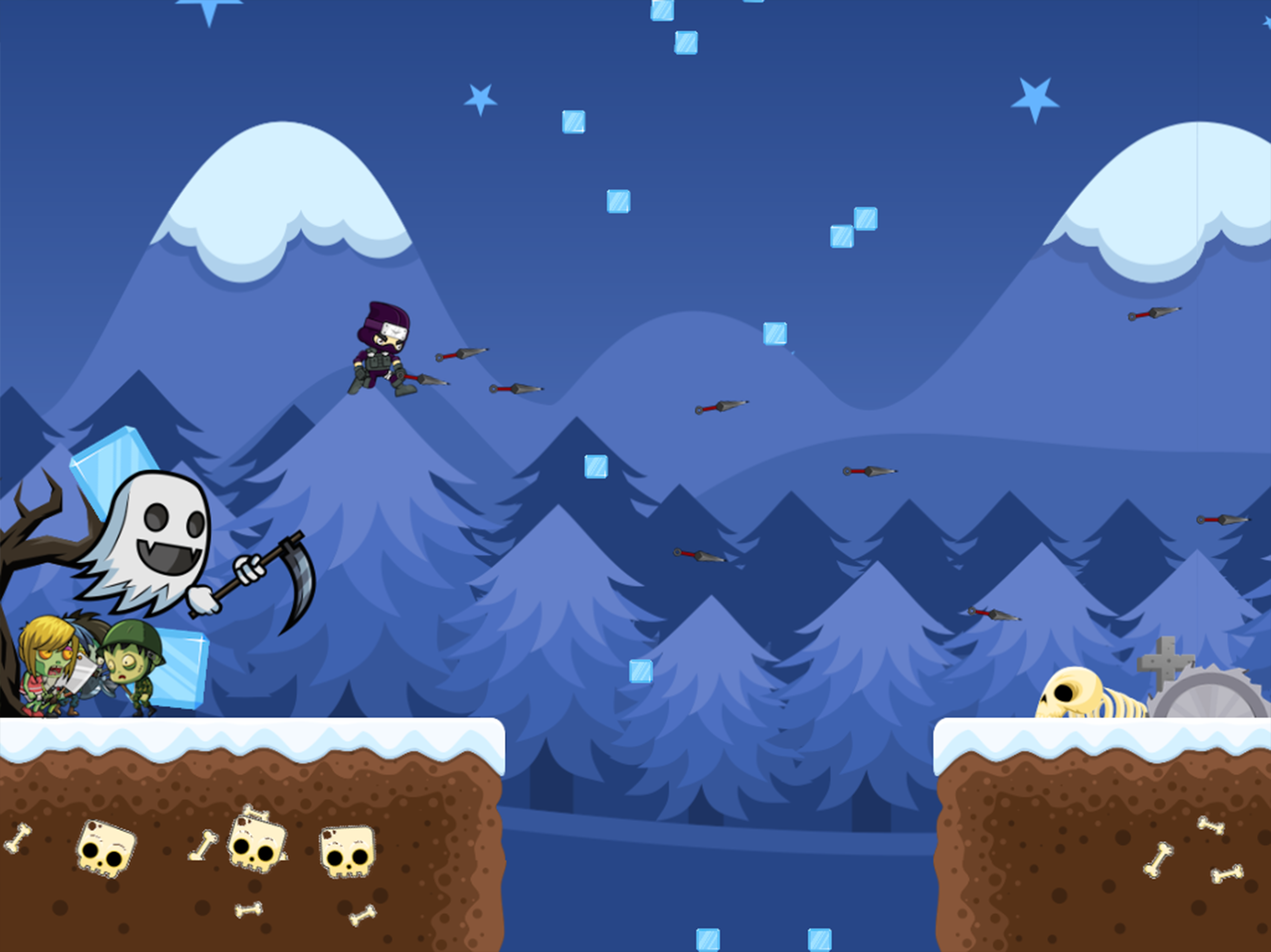 Super Ninja VS Zombie - Shooting and Jumping