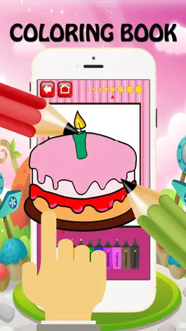 Game screenshot Valentine Cup Cake Bakery Coloring Book For Kids apk
