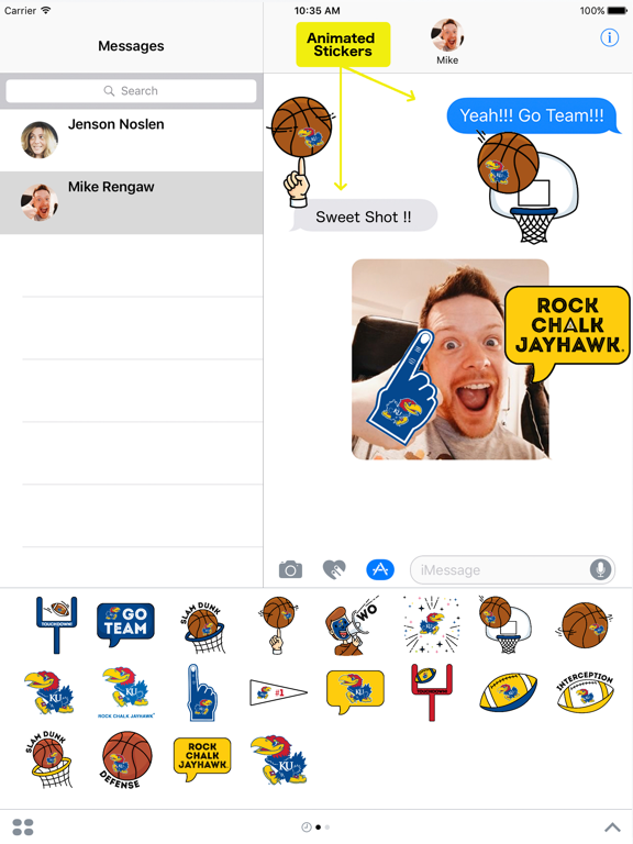 Screenshot #4 pour Kansas Animated+Stickers for iMessage