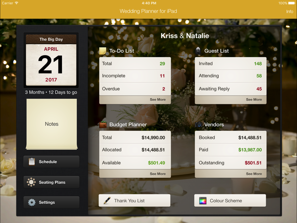 Wedding Planner for iPad - 1.17.4 - (iOS)