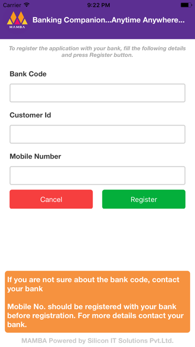 Screenshot #1 pour MAMBA Mobile Banking App for Co-Operative Banks