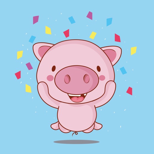 Tiny Rosa Pig Stickers icon