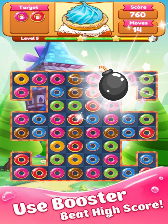 Donut Blast Legend - Yummy Delicious Match 3 Game iPad screenshot