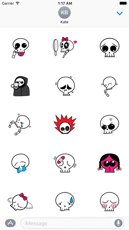 Love Story Of Skull Stickers