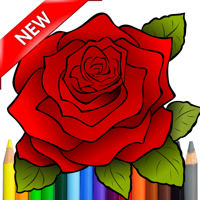 Adult Coloring Serene Rose For Stress Relieved