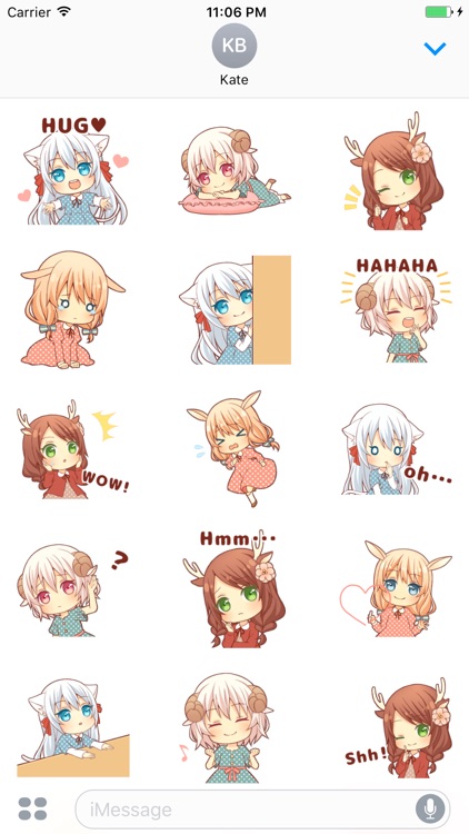 Gisela The Cute Girl Animated English Stickers