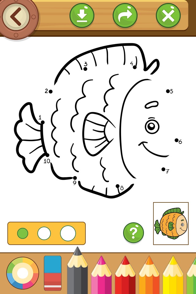 Coloring book: Kids learn to draw fish screenshot 2
