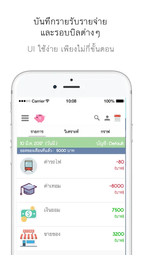 Money Book บันทึกรายรับรายจ่าย
