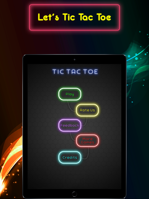 Tic Tac Toe Free Glow - 2 player online multiplayer board game with