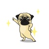 Animated Fawn Pug Sticker