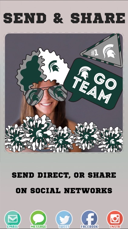 Michigan State Spartans Photo Booth Stickers screenshot-3