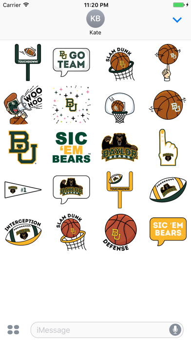 Baylor University Animated+Stickers for iMessageのおすすめ画像2