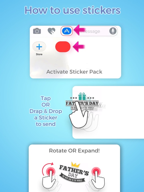 Screenshot #6 pour Father's Day Stamps Stickers
