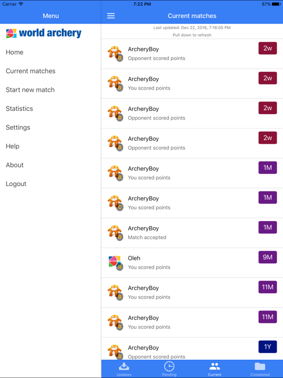 head2head archery iPad screenshot 1 - Sports app