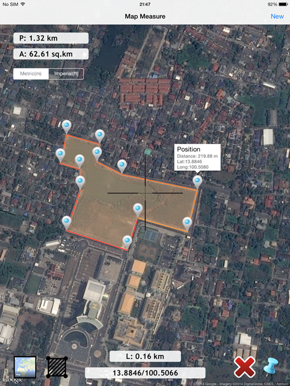 Screenshot #4 pour map measure planimeter : land area and distance