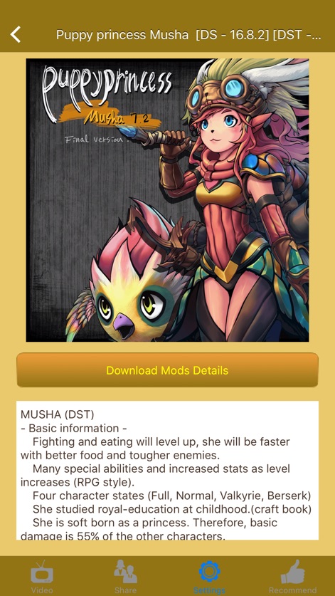 Mods for Don't Starve and Don't Starve Together - dont-starve-musha-mod-details