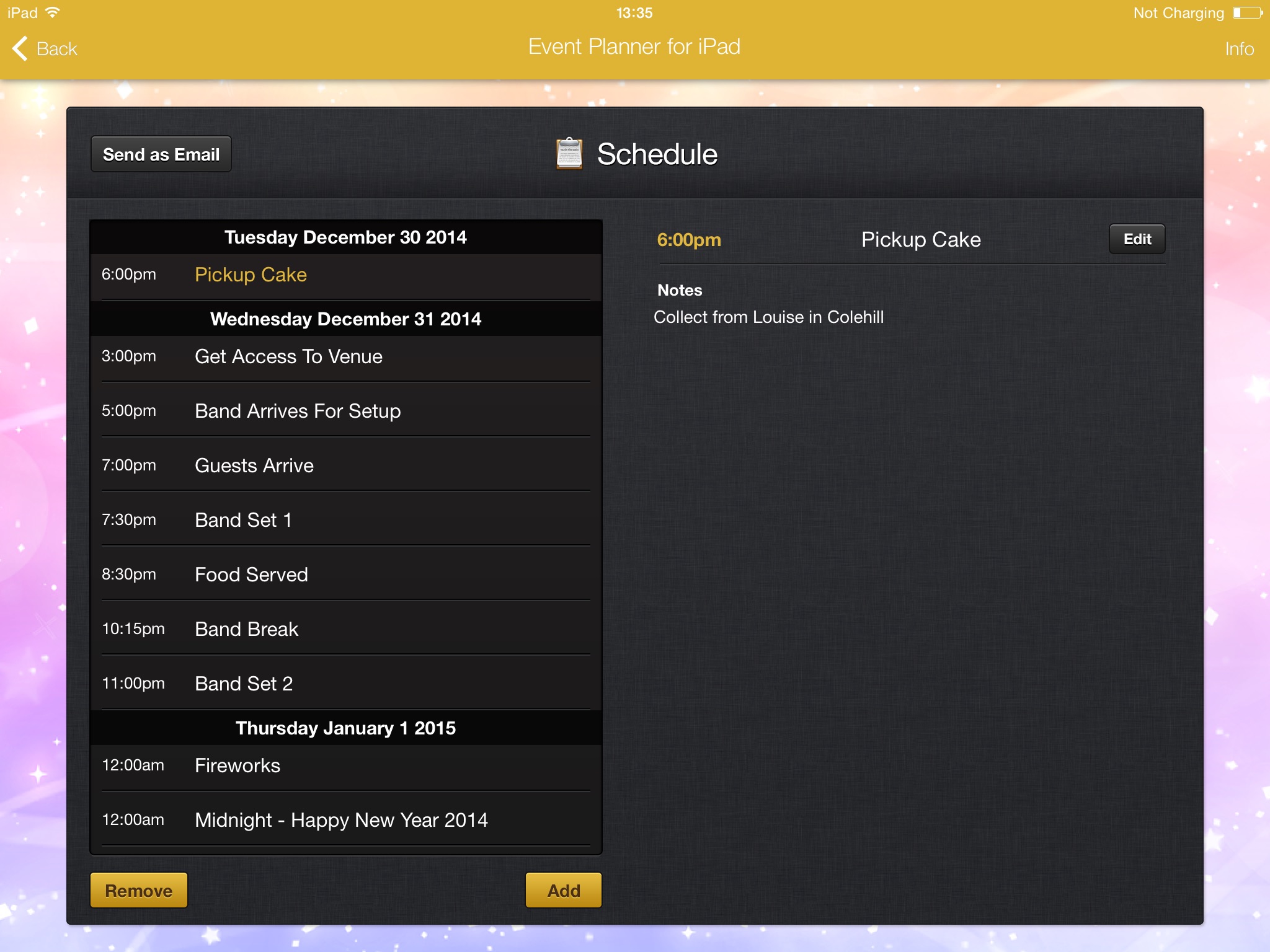 Event Planner for iPad screenshot 4