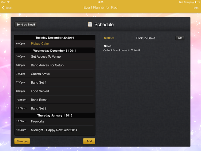 ‎Event Planner for iPad Screenshot