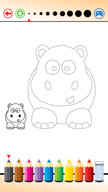 Drawing Animal on Sketch line and Coloring for Kid