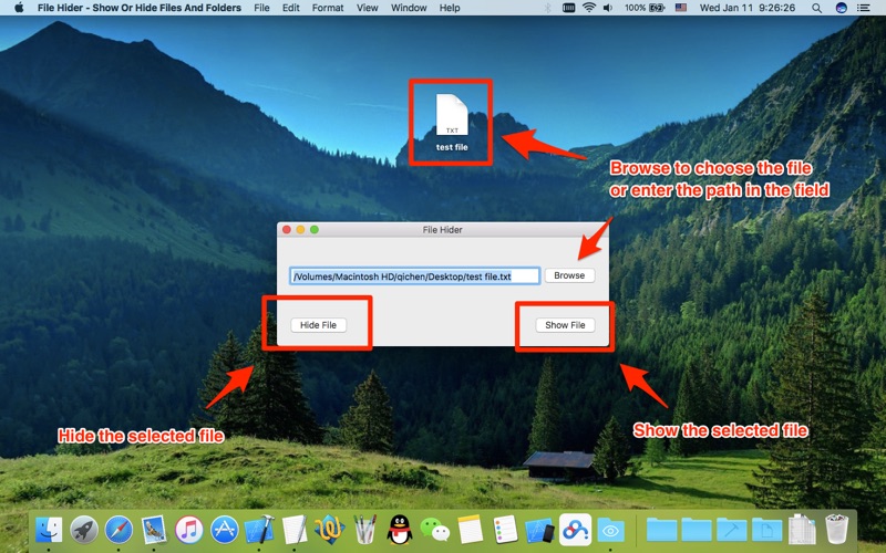 Screenshot #1 pour File Hider - Show Or Hide Files And Folders