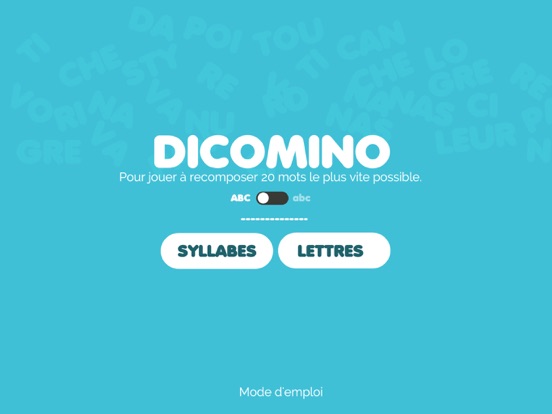 Screenshot #4 pour DICOMINO : Syllabes ou lettres ?