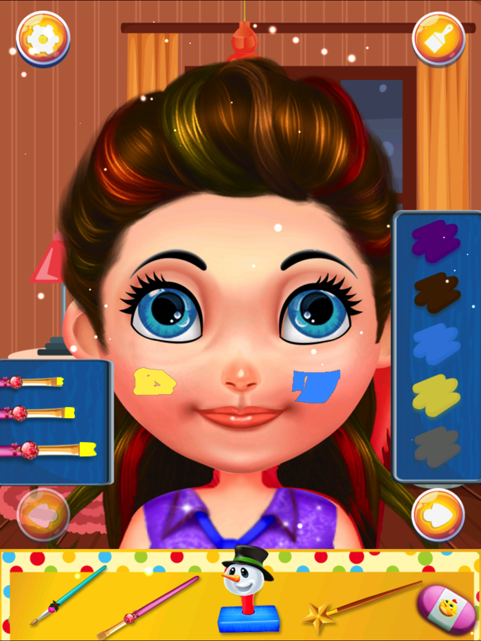 العاب تلوين الوجه لعيد الميلاد اولاد وبنات براعم