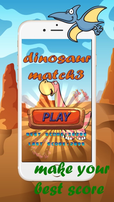 Dinosaur Match3 Games マッチ3 マッチ棒 ミニパズルのおすすめ画像1