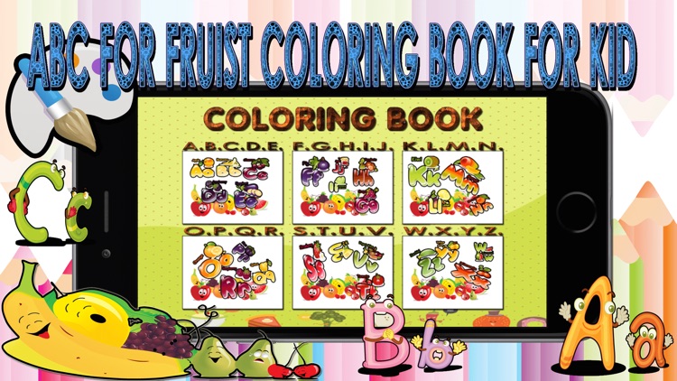 abc for fruits coloring book for kid
