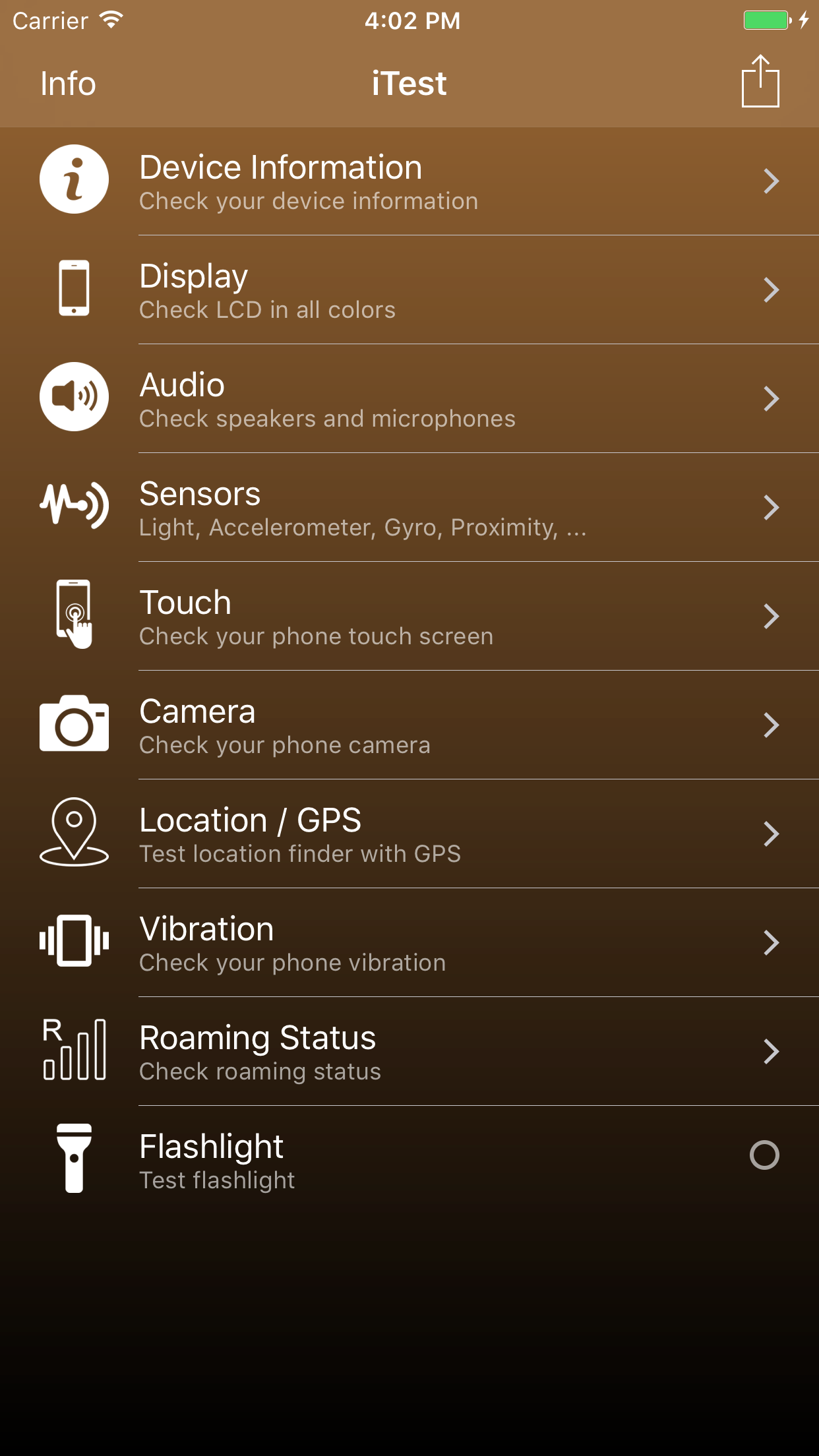 iTest - Device information